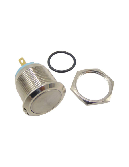 Vandal pushbutton NA, stainless steel - 19mm √ Adajusa