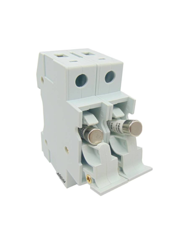Base porta-fusíveis 8x32 bipolar para protecção de equipamento electrónico | ADAJUSA