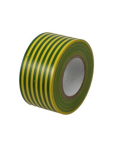 Fita isolante amarela/verde 50mmx0,13mm bobina de 20m | ADAJUSA