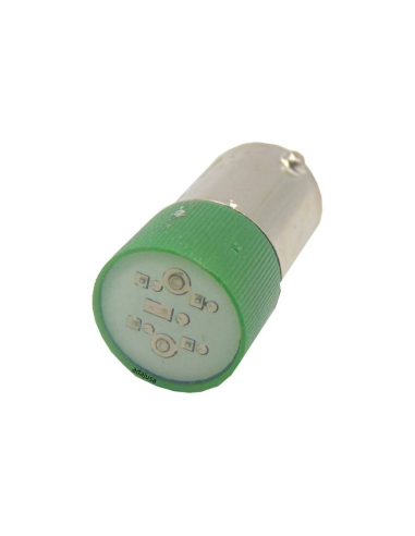 Ba9s green 24Vac/cc led cap bulb | ADAJUSA