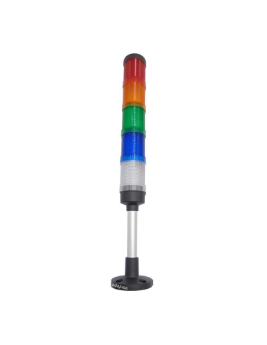Torre de Sinalização LED vermelho/âmbar/verde/azul/branco 80dB 24V | ADAJUSA