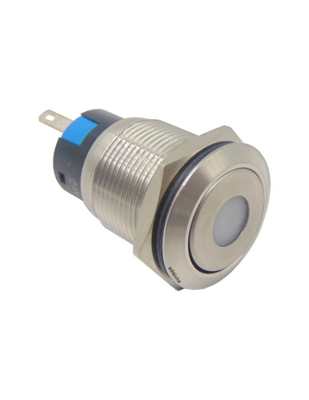 Vandal-free pilot 19mm green 24V stainless steel