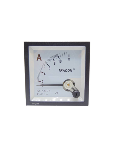 Ammeter direct measurement 10 A 72x72mm 72x72mm moving coil instrument | ADAJUSA : price