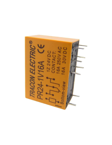 Relé miniatura 2 contactos 24Vdc 5A PR24-2V | ADAJUSA : preço