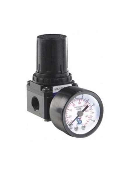 1/4 metal pressure regulator with pressure gauge - Mindman