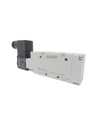 Solenoid valve 1/8 5 way monostable 12Vdc 3W - Aignep