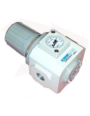 1/4 metal pressure regulator and pressure gauge - Mindman