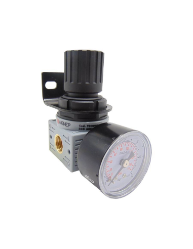 Regulator pressure 1/4 0-8 bar complete FRL MINI series - Aignep