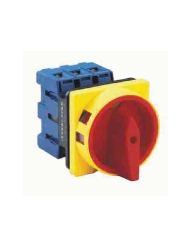 Three-phase switch 63A size 67 yellow-red knob