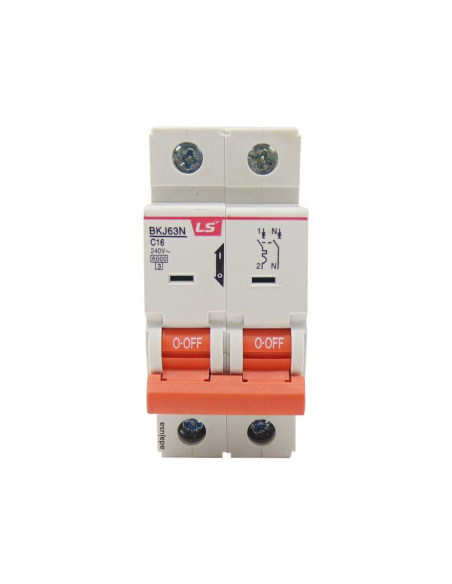MCB circuit breaker switch 2 poles 10A curve C BKN 2P LS | ADAJUSA