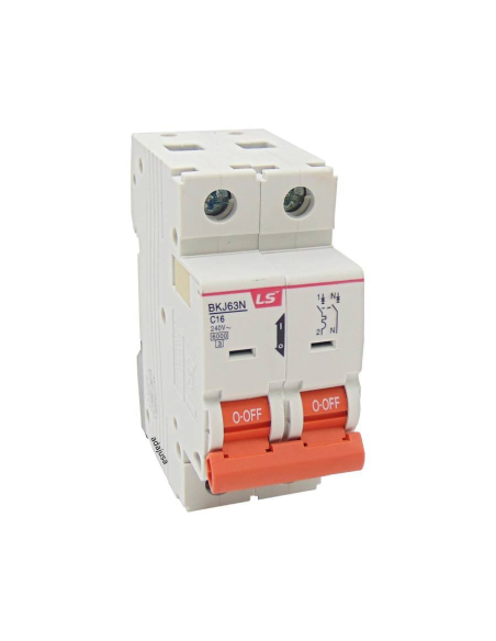 MCB circuit breaker switch 2 poles 6A curve C BKN 2P C6A | ADAJUSA