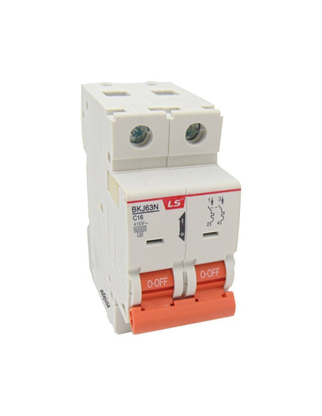 MCB circuit breaker switch 2 poles 16A curveD BKN 2P LS | ADAJUSA