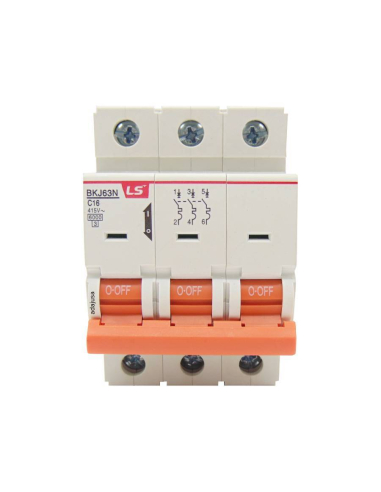 MCB circuit breaker switch 3 poles 63A curveD BKN 3P LS | ADAJUSA