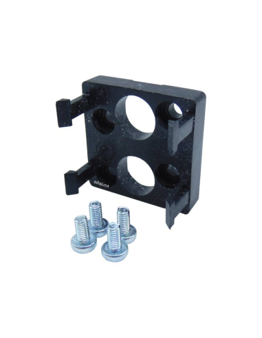 Black 3-position short cam selector switch with spring return and strut valve: 3/2 NC side fittings Ø 4 mm - Aignep -