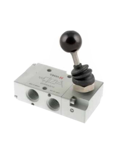 Manual lever valve monostable 1/4 3/2 NC lever 90 degree - Aignep