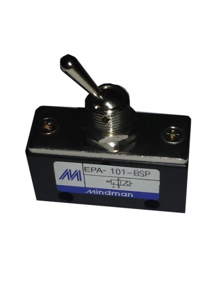 Alavanca de interruptor pneumático 1/8-3/2 NC - Mindman - ADAJUSA