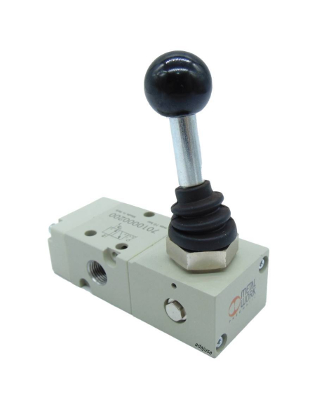 Pneumatic valve 1/4 3 ways 2 lever 90º monostable Metal Work | ADAJUSA | price