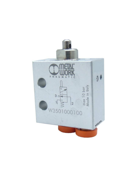 Pneumatic pushbutton diameter 22.5 fittings with NC valve - Price adajusa.es