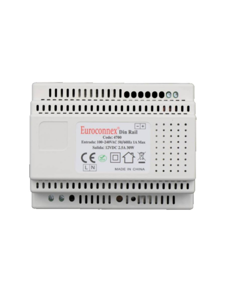 DIN rail power supply 12 Vdc 2,5 A 30W