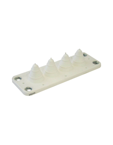Placa prensa-cabo com 4 entradas 138x48mm para quadros elétricos da Série TFE