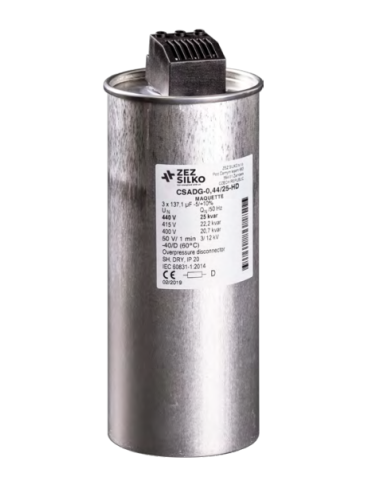 Capacitor trifásico para correção de fator de potência 6,25kvar 440V