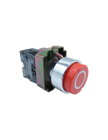 Protruding red metallic electric pushbutton “O” 22mm BA4222 | ADAJUSA | price