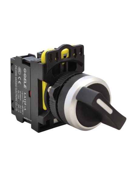 Chave seletora elétrica de 2 posições 1NA+1NF 22mm NYK3-S21BK | ADAJUSA | preço