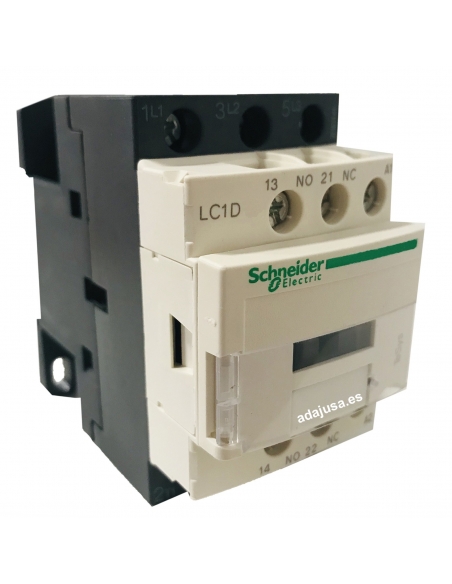 Three-phase contactor 9A coil 230Vac - Schneider