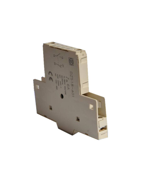SEM Contactos laterais do disjuntor aberto, com montagem lateral no lado direito. Disjuntores M-40 a M-80