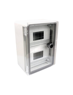 Armário elétrico em ABS 400x300x165 porta transparente e chassi frontal IP65 TME403017MT | ADAJUSA | preço