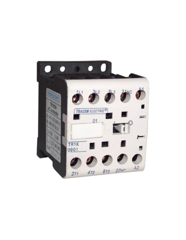 Three-phase mini contactor 9A 400Vac open auxiliary contact NA TR1K Series