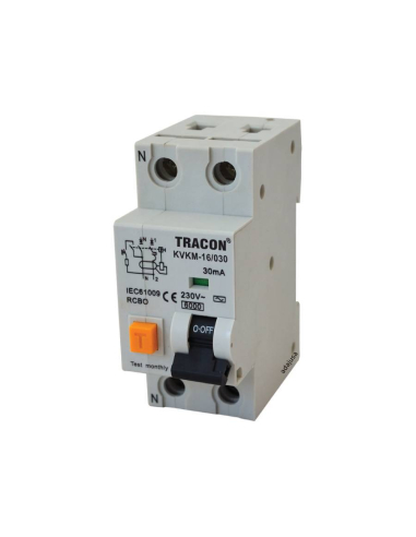 Differential MCB circuit breaker 40A 30mA Class AC - Tracon