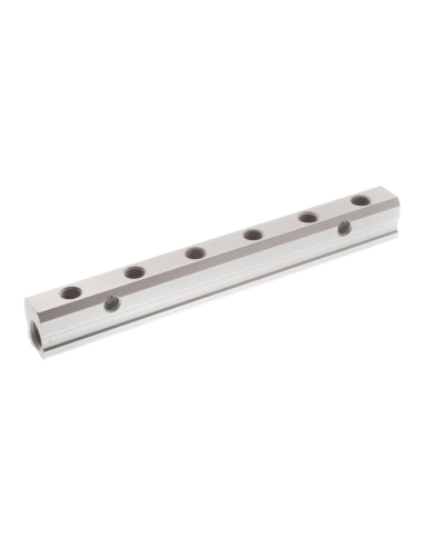 simple distributor 2 inputs 1/2 - 3 outputs 3/8 in aluminum - Aignep