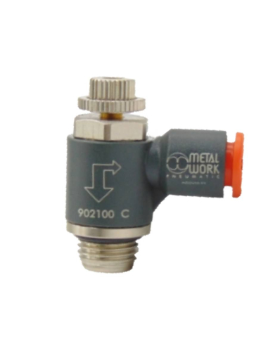 Adjustable Regulator 1/8 tube diameter 8 for technopolymer cylinder - Metal Work