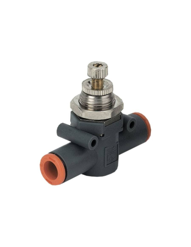 Regulador de fluxo unidirecional tubo-tubo de 6 mm - Metal Work