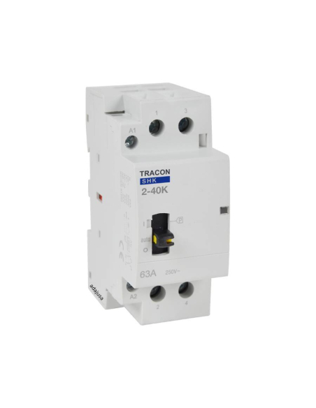 Contator modular 2 polos 230V com controle manual SHK2-63K | ADAJUSA | preço