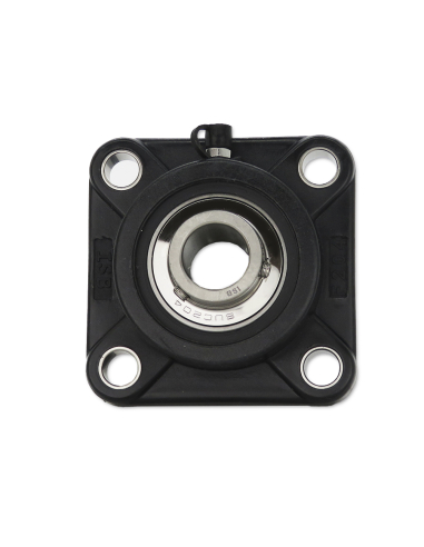 Square thermoplastic support with INOX bearing 20mm shaft SSUC-204 - ISB
