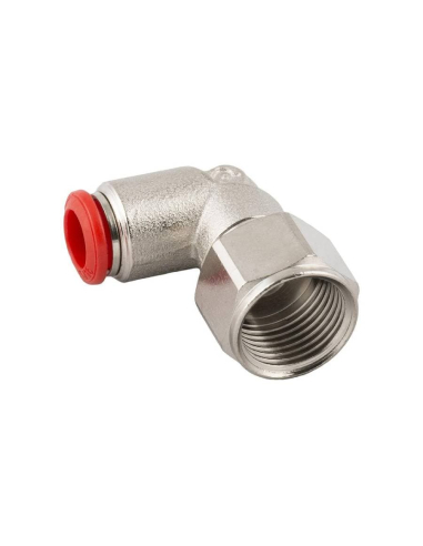Female cylindrical adjustable elbow fitting 3/8 tube 8mm Series 50000 - Aignep