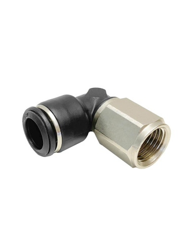 Female cylindrical adjustable elbow fitting 1/4 tube 6mm Series 55000 - Aignep