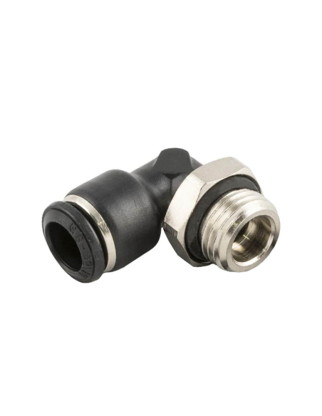 Cylindrical male swivel elbow fitting 3/8 pipe 12mm Series 55000 - Aignep: ADAJUSA