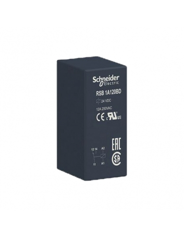 Relé de interface 1 contato, 12A 24Vdc SCHNEIDER | Adajusa