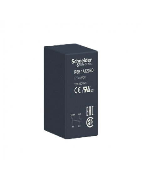 Relé de interface 1 contato, 12A 24Vdc SCHNEIDER | Adajusa