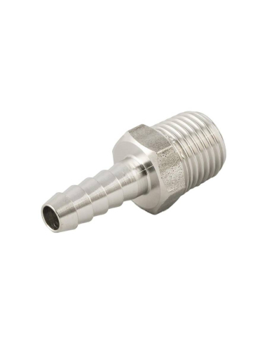 Espiga macho cônico 3/8 para borracha diâmetro 10mm INOX Série 62000 - Aignep