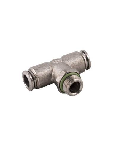 Encaixe cilíndrico macho ajustável em T 1/8 tubo 4mm para uso alimentar Série 70000 FOOD GRADE - Aignep