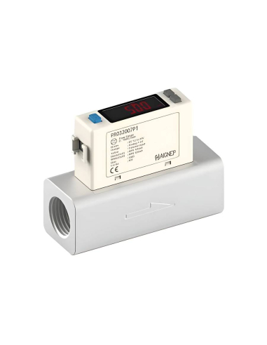 Digital flow and pressure sensor 10-2000l/min PNP + Analog output (1-5V) - Aignep
