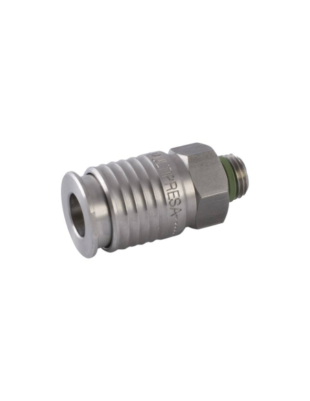 Conector rápido macho curto 1/4 série universal INOX - Aignep | ADAJUSA
