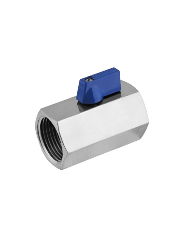 Válvula de corte mini INOX 1/2 fêmea 2 vias - Aignep