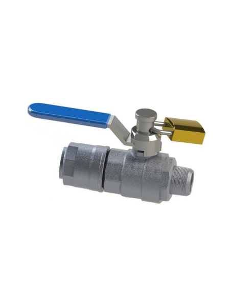 2- way ball valve male 1/2 tube 20mm padlock included - Aignep | ADAJUSA | price