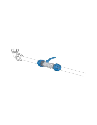 Válvula esfera 2 1/2 com encaixe reto 3 peças tubo 63mm Sicomat | ADAJUSA | preço