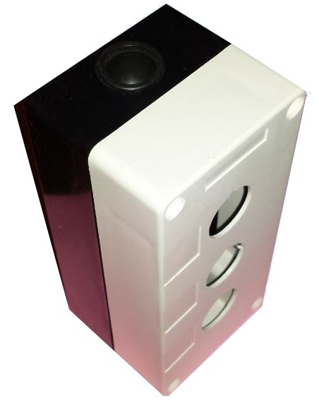 Button box 3 elements diameter 22 plastic